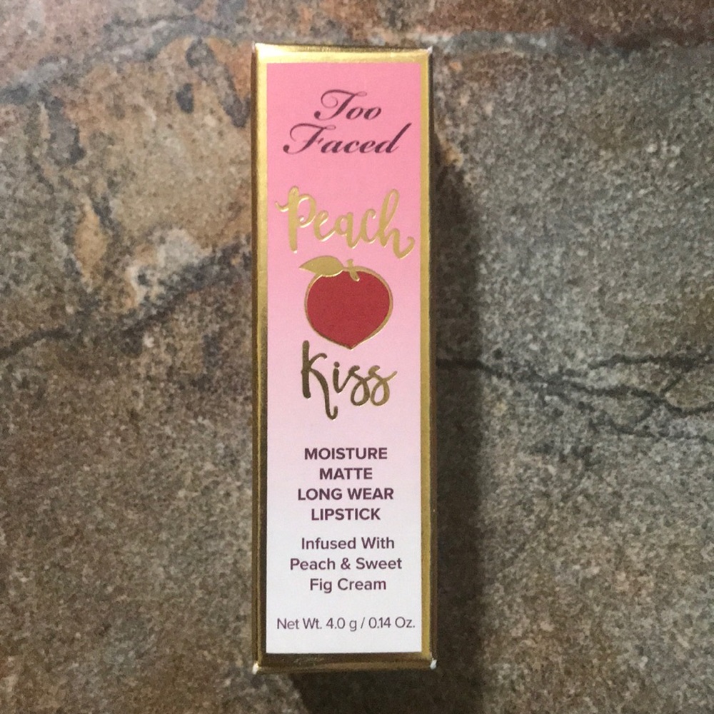 Too Faced peach kiss lipstick